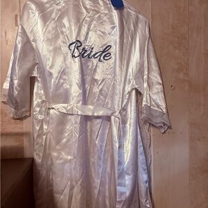 White Satin Bride Robe